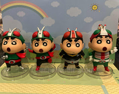 Crayon Shin-chan x Kamen Rider 1 Small Figure 4 Pieces Set (In-stock)