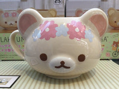 San-X White Rilakumma Head with Flower Crown Ceramic Cup (In-stock)