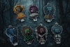 Kimetsu no Yaiba Demon Slayer The Movie Infinite Castle Character Acrylic Keychain Stand 7 Pieces Set (In-stock)