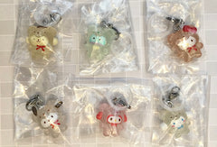 Sanrio Characters Bear Outfit Small Figure Keychain 6 Pieces Set (In-stock)