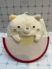 Sumikko Gurashi Neko with Apple Small Plush Keychain (In-stock)