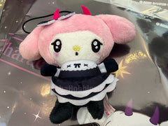 Sanrio Gothic Devil Melody Small Plush Keychain (In-stock)