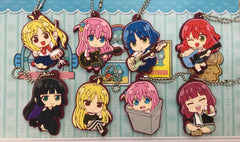 Bocchi the Rock Characters Rubber Keychain 8 Pieces Set (In-stock)