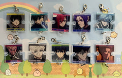 NIC Blue Lock Characters Mini Acrylic Puzzle Piece Keychain 10 Pieces Set (In-stock)
