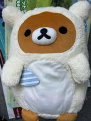 Shimashima Collection Rilakkuma in Pajama Fluffy Big Plush (In-stock)
