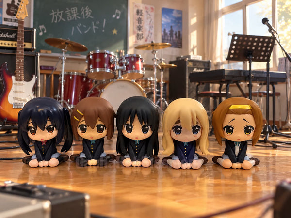 K-ON! Characters Sitting Small Figure 5 Pieces Set (In-stock)