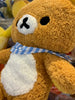 Rilakkuma Blue and White Scarf Medium Plush (In-stock)