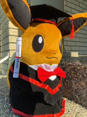 Graduation Pokemon Eevee Medium Plush