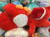 Super Mario Bros Red Yoshi Resting Long Fur Medium Plush (In-stock)