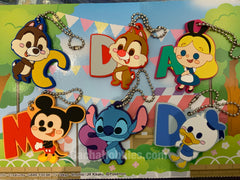 Disney Toy Company Characters Rubber Keychain 6 Pieces Set (In-stock)