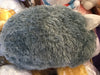 Grey Long Fur Cat Head Large Plush (In-stock)