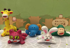 Tabekko Dobutsu Biscuit Character Cable Holder Figure 5 Pieces Set (In-stock)