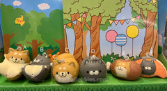 Chubby Cat Chubby Shiba Extreme Quick Rising Squishy Keychain 6 Pieces Set (In-stock)