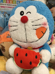 Doraemon Holds Water Melon Furry Medium Plush (In-stock)