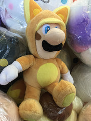 Super Mario 3D Land Luigi Raccoon Medium Plush (In-stock)