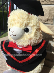 Graduation Yellow Alpaca Medium Plush